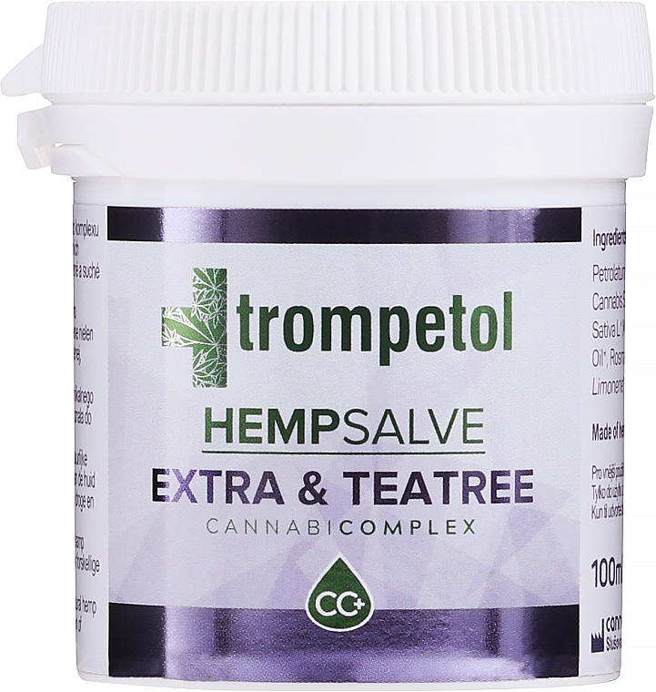 Beruhigende, regenerierende und entzündungshemmende Hanfsalbe für den Körper mit Teebaum - Trompetol Hemp Salve Extra & Tea Tree — Bild N3