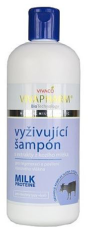 Pflegendes Shampoo mit Ziegenmilchextrakt - Vivaco Vivapharm Nourishing Shampoo With Goat's Milk Extracts — Bild N1