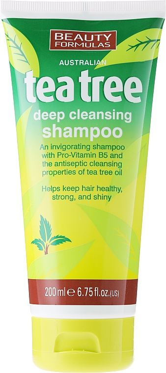 Tiefenreinigendes Shampoo mit Teebaumöl - Beauty Formulas Tea Tree Deep Cleansing Shampoo
