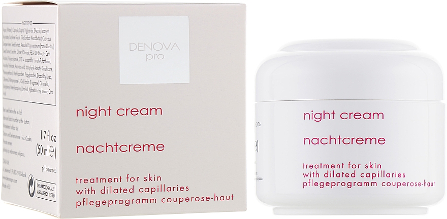 Nachtcreme für zu Rosacea neigende Haut - Denova Pro Cream — Bild N1