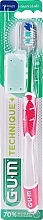 Zahnbürste Technique+ mittel rosa - G.U.M Medium Compact Toothbrush — Bild N1