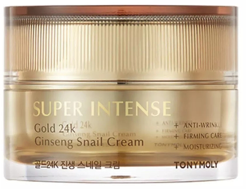 Intensivcreme mit Schneckenschleim und 24-karätigem Gold - Tony Moly Super Intense Gold 24K Ginseng Snail Cream  — Bild N1