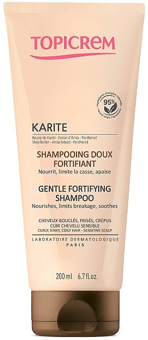 Mildes stärkendes Shampoo mit Sheabutter - Topicrem Karite Gentle Fortifying Shampoo — Bild N1