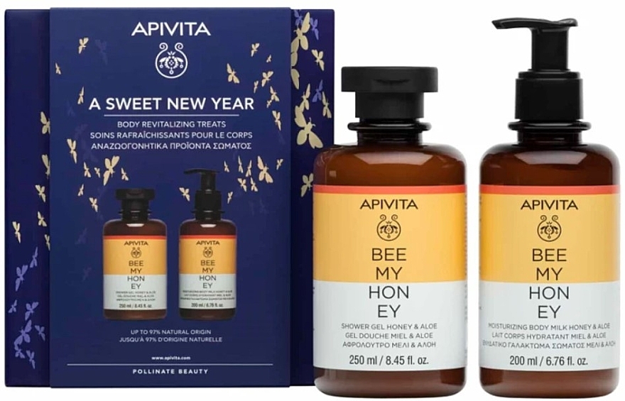Apivita Bee My Honey - Körperpflegeset (Duschgel 250 ml + Körpermilch 200 ml)  — Bild N1