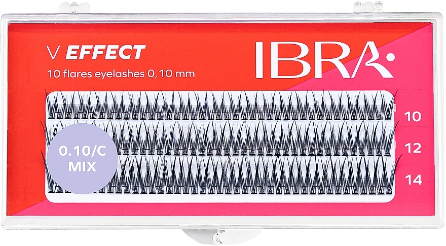 Wimpernbüschel - Ibra 10 Flares Eyelash Mix V Effect — Bild N1