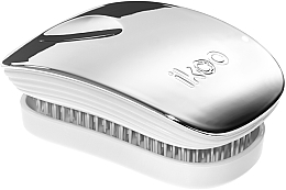 Düfte, Parfümerie und Kosmetik Haarbürste - Ikoo Pocket Oyster Metallic White
