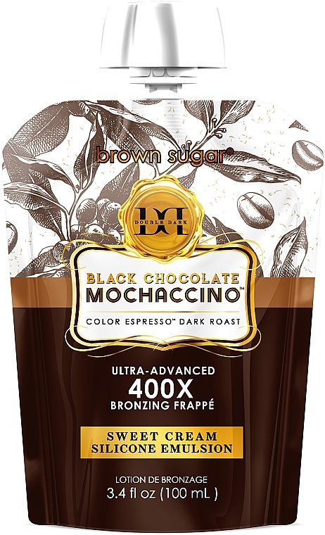 Cremesoufflé mit ultradunklen Bronzern - Tan Incorporated Brown Sugar 400x Black Chocolate Mochaccino (Doypack)  — Bild N1