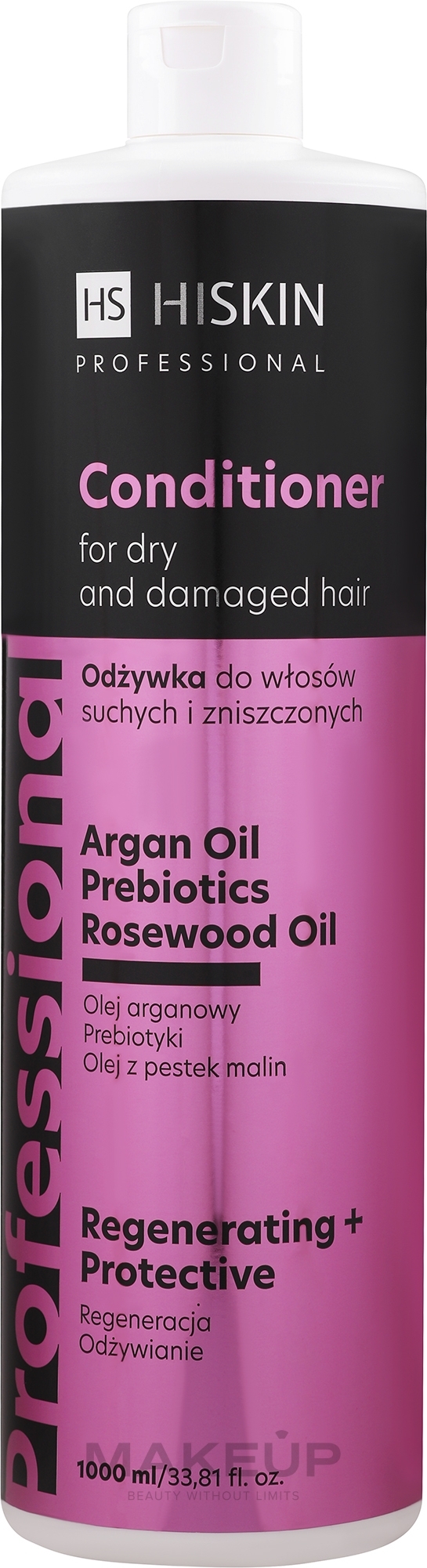Conditioner für trockenes und strapaziertes Haar mit Argan- und Samenöl - HiSkin Professional Conditioner — Bild 1000 ml
