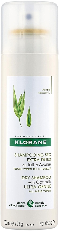 Trockenshampoo mit Hafermilch - Klorane Avoine Dry Shampoo With Oat Milk