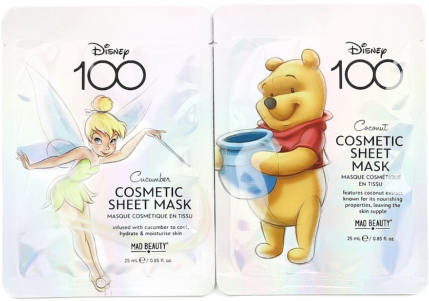 Gesichtsmasken-Set - Mad Beauty Disney 100 Face Mask Duo Tinkerbell & Winnie (Gesichtsmaske 2x25ml) — Bild N3