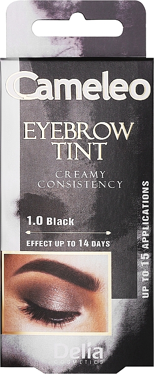Cremefarbe für Augenbrauen (schwarz) - Delia Eyebrow Tint Cream Cameleo 1.0 Black