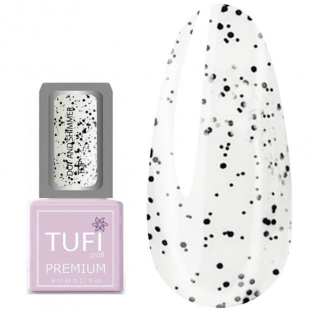 Nagelüberlack mit Schimmer - Tufi Profi Premium Dot And Shimmer Top — Bild N1