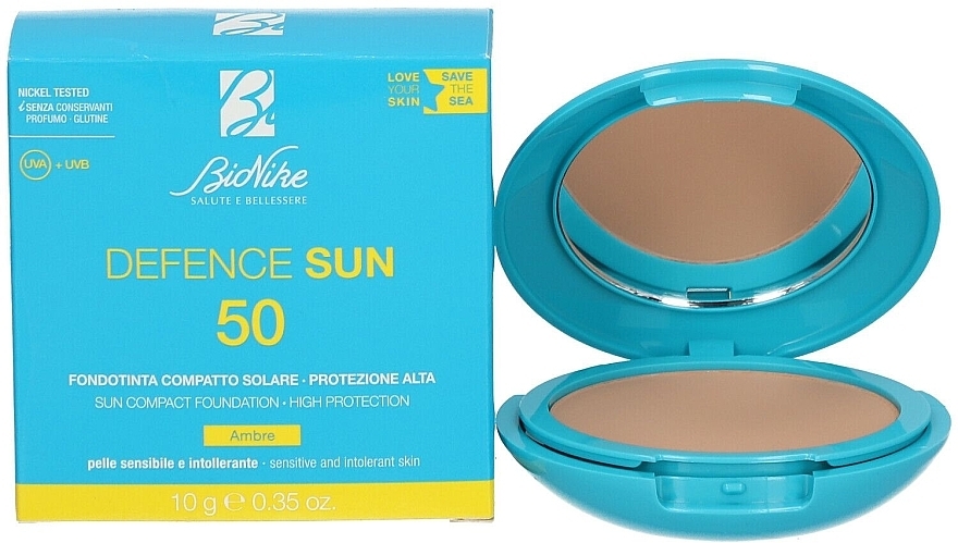 Kompaktes Sonnenschutzpuder - BioNike Defence Sun SPF50 Compact Foundation — Bild N1
