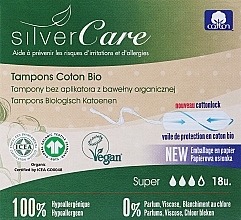 Düfte, Parfümerie und Kosmetik Tampons aus Bio-Baumwolle Super 18 St. - Masmi Silver Care