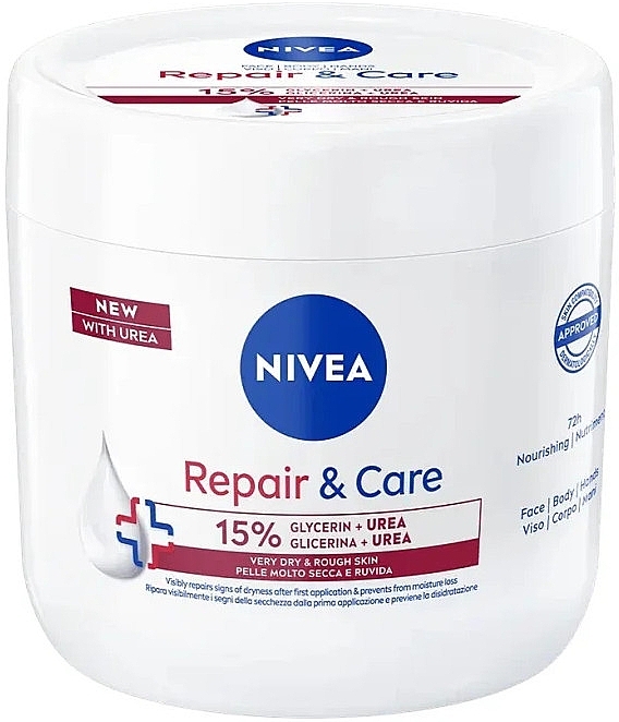 Revitalisierende Körpercreme mit Harnstoff - NIVEA Repair & Care Urea	 — Bild N1