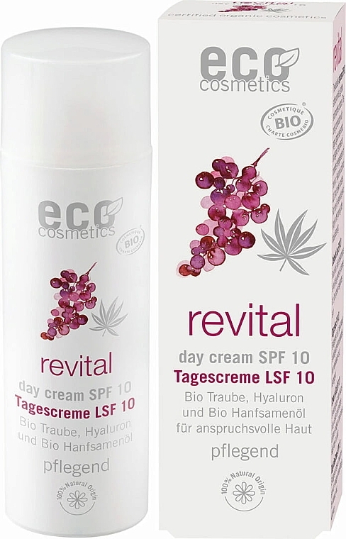 Tagescreme für das Gesicht - Eco Cosmetics Revital Day Cream SPF10 — Bild N1
