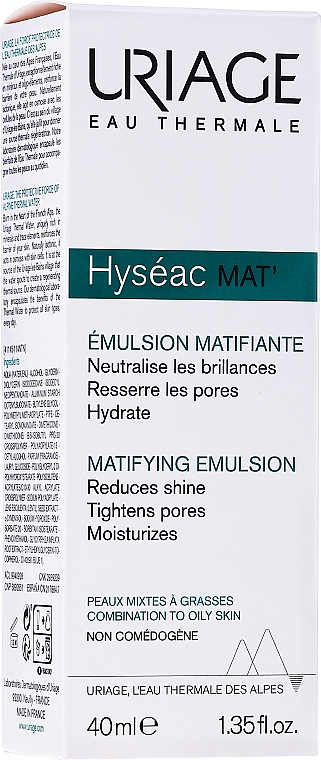 Mattierende Gesichtsemulsion - Uriage Hyseac Mat — Foto N2