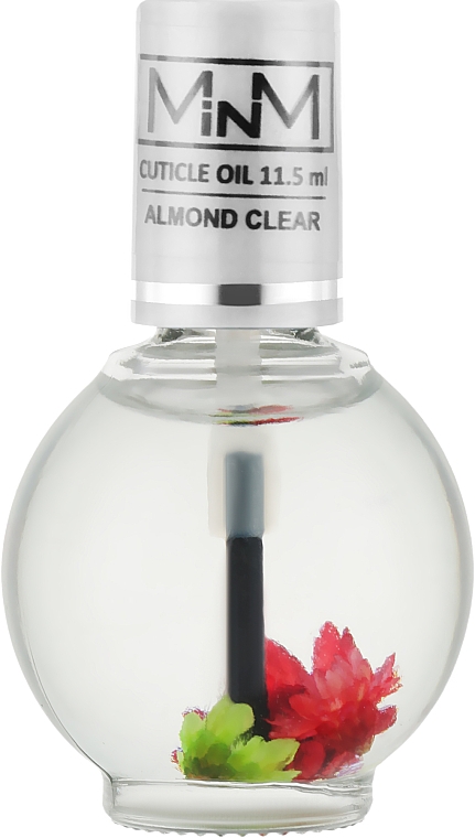 Nagelhautöl mit Pinsel und getrockneten Mandelblüten - M-in-M Almond Clear — Bild N1