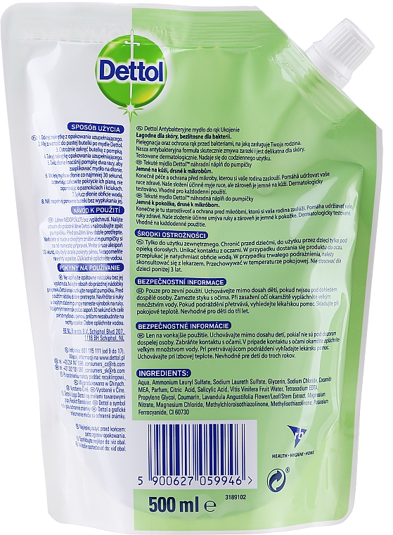 Antibakterielle flüssige Seife mit Extrakt aus Weintraube und Lavendel - Dettol Liquid Soap (Doypack) — Bild N3