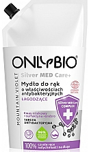 Düfte, Parfümerie und Kosmetik Beruhigende Flüssigseife mit Milchsäure, Silber, Vitamin E und Glycerin - Only Bio Silver Med Care+ Mountain Violet Hand Soap (Doypack)