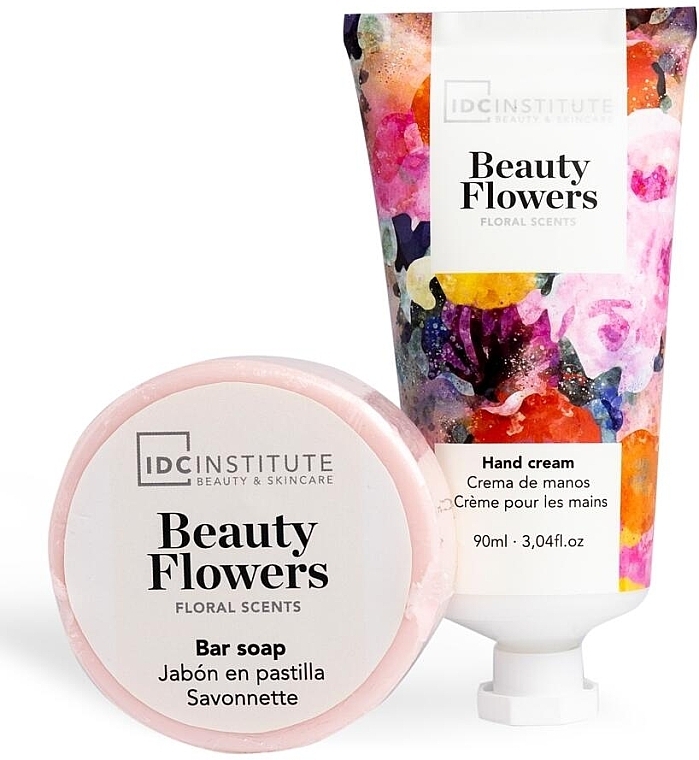 IDC Institute Beauty Flowers Set (Handcreme 90ml + Seife 90g)  - Gesichtspflegeset — Bild N2