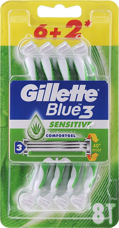 Einwegrasierer 8 St. - Gillette Blue 3 Sensitive — Bild N1