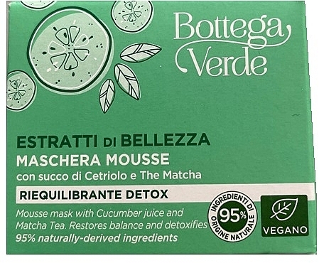 Mousse-Maske für das Gesicht - Bottega Verde Beauty Extracts Cucumber Juice & Matcha Tea Mousse Mask — Bild N2