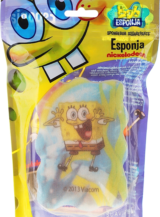 Kinder-Badeschwamm SpongeBob blau-gelb - Suavipiel Sponge Bob Bath Sponge — Foto N4