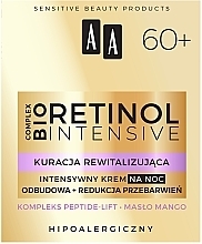 Intensiv regenerierende Nachtcreme mit Retinol und Hyaluronsäure 60+ - AA Retinol Intensive Night Cream — Bild N1