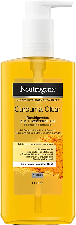 Mizellares Make-up-Entferner-Gel mit Kurkuma-Extrakt - Neutrogena Curcuma Clear Micellar Gel — Bild N1