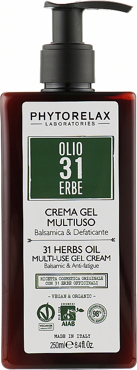 Beruhigendes Körpercreme-Gel - Phytorelax Laboratories 31 Herbs Oil Multi-Use Gel Cream — Bild N1