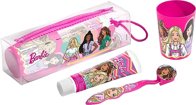 Set - Lorenay Barbie (toothpaste/75ml + toothbrush/1pcs + cup/1pcs + bag1/pcs) — Bild N1