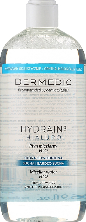 Mizellenwasser für trockene Haut - Dermedic Hydrain3 Hialuro Micellar Water