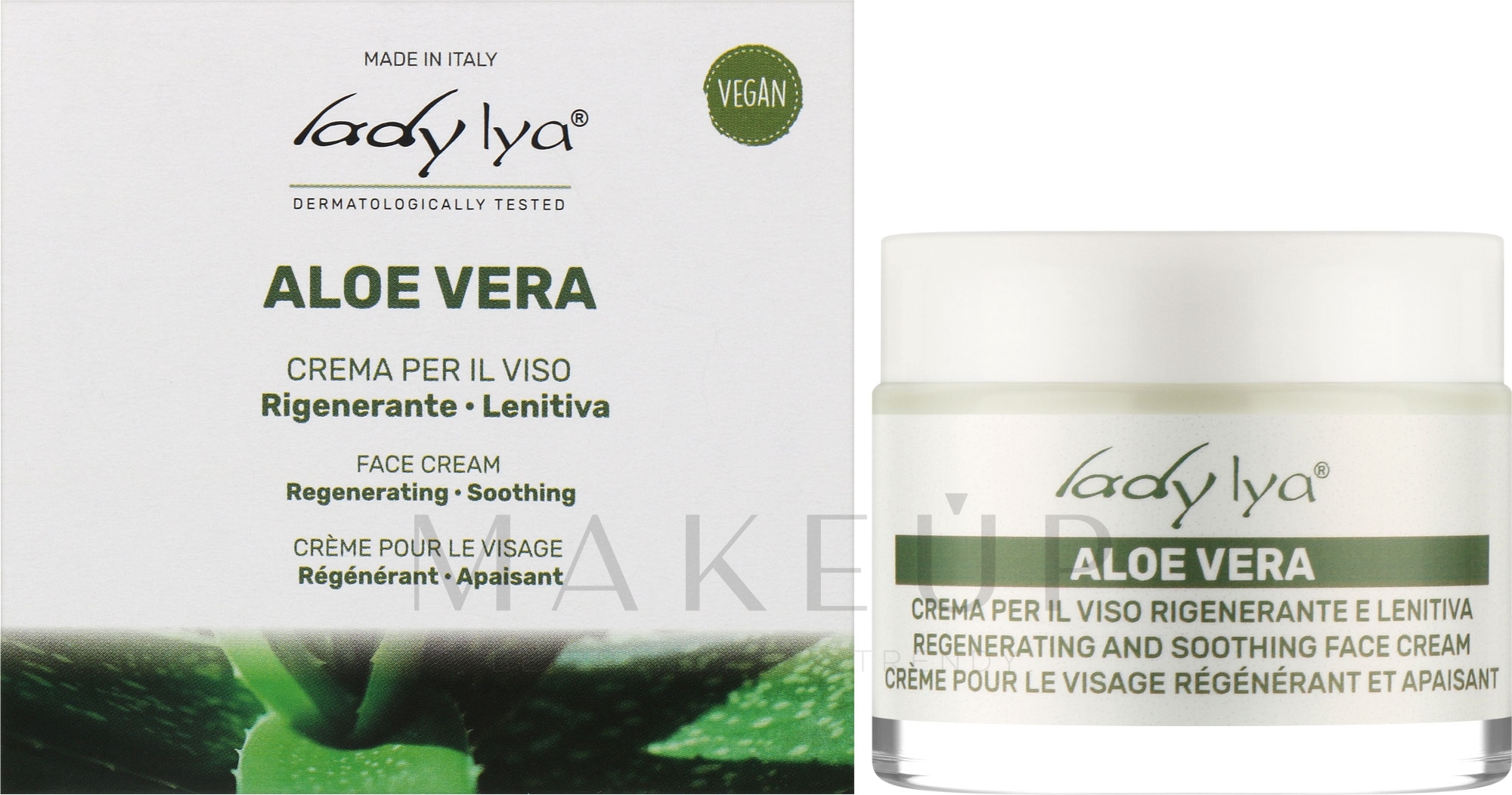 Beruhigende Gesichtscreme mit Aloe Vera - Lady Lya Face Cream — Bild 50 ml