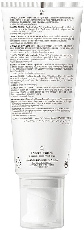 Leichte beruhigende Intensiv-Körpermilch gegen Juckreiz - A-Derma Exomega Emollient Cream — Bild N2