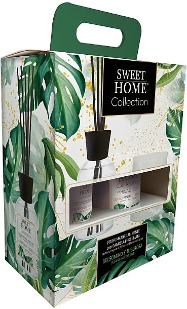 Set - Sweet Home Collection Jasmine and Tuberose Gift Set (diffuser/100ml + candle/110g) — Bild N1