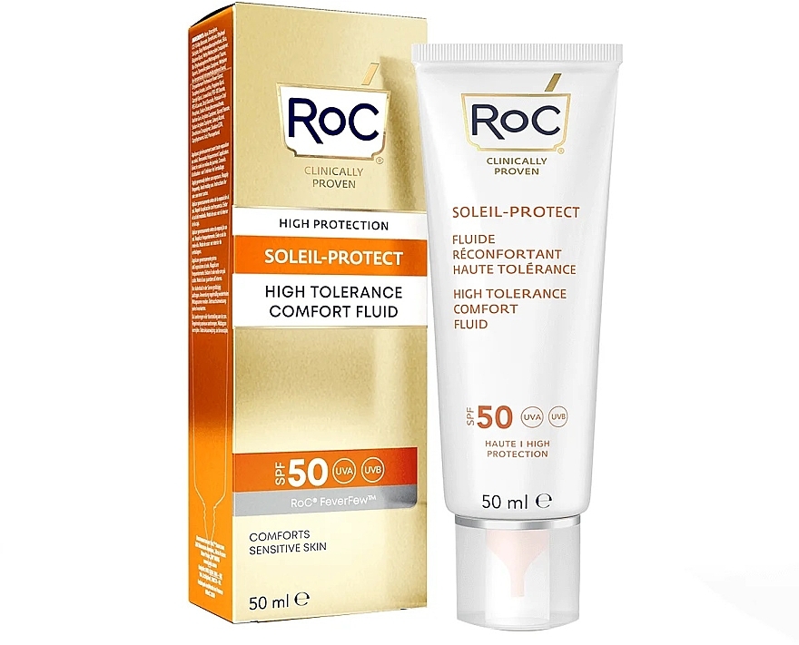 Fluid für empfindliche Haut - RoC Soleil Protect High Tolerance Fluid SPF 50 — Bild N1