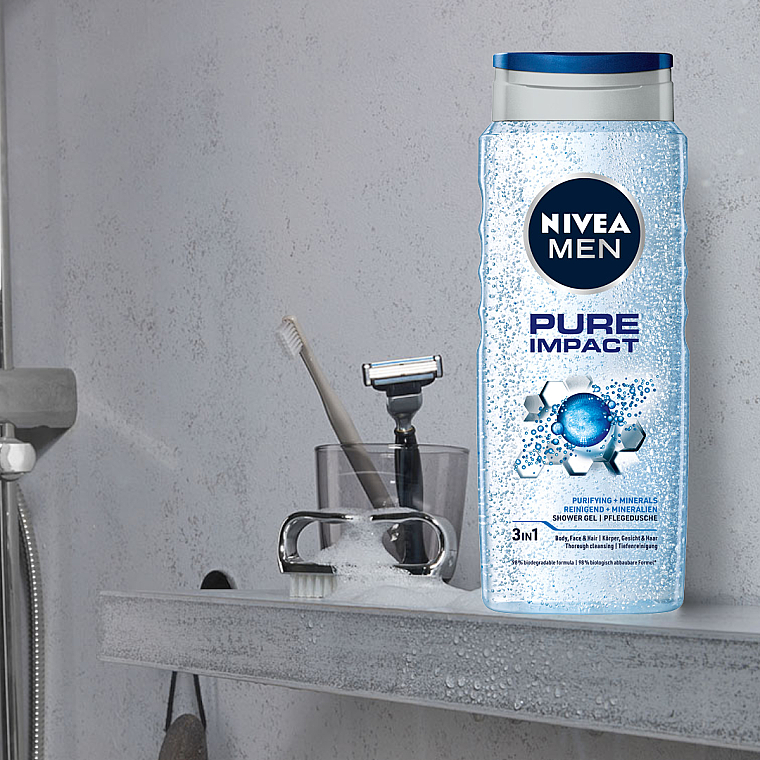 Duschgel für Männer - NIVEA MEN Pure Impact Shower Gel — Bild N2