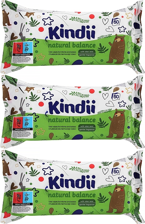 Feuchttücher für Kinder - Kindii Natural Balance Cleanic — Bild N3