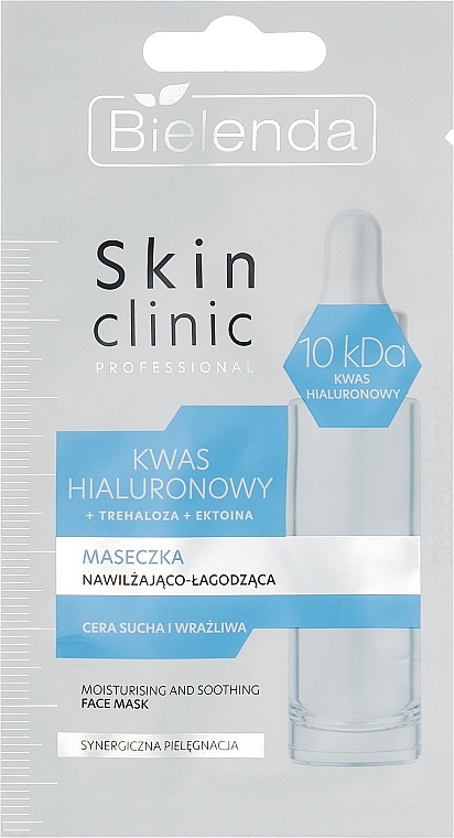 Feuchtigkeitsspendende und beruhigende Gesichtsmaske - Bielenda Skin Clinic Professional Hyaluronic Acid Mask — Bild N1