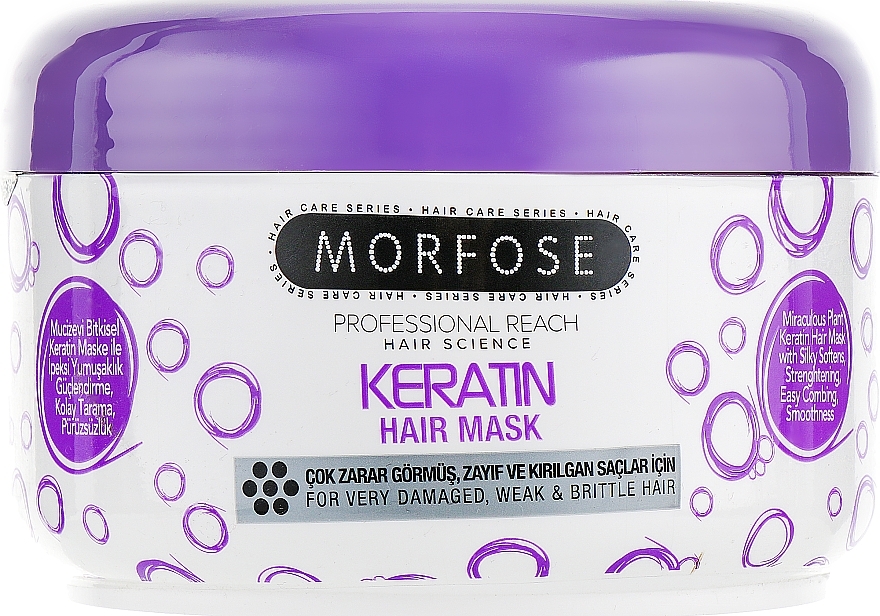 Maske für sehr geschädigtes, schwaches und sprödes Haar mit Keratin - Morfose Buble Keratin Hair Mask — Bild N2