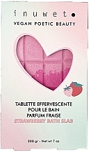 Düfte, Parfümerie und Kosmetik Prickelnde Badetabletten Erdbeere  - Inuwet Tablette Bath Bomb Strawberry