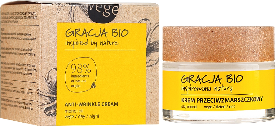 GESCHENK! Anti-Falten Gesichtscreme mit Monoi-Öl - Gracja Bio Face Cream — Bild N1