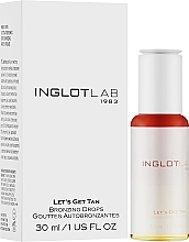 Bronzetropfen für Gesicht und Körper  - Inglot Lab Let's Get Tan Bronzing Drops — Bild N2