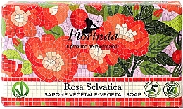 Seife Italienisches Mosaik wilde Rose - Florinda Rosa Selvatica Sapone Vegetale-Vegetal Soap — Bild N1