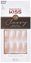 Düfte, Parfümerie und Kosmetik Künstliche Nägel mit Klebstoff 28 St. - Kiss Classy L Long Nails 