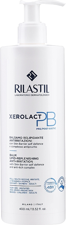 Regenerierender Lipidbalsam für trockene, empfindliche, atopische und zu Juckreiz neigende Haut - Rilastil Xerolact PB Balm — Bild N3