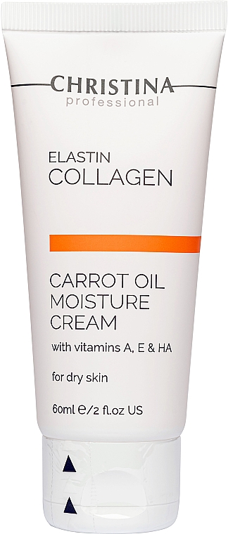 Feuchtigkeitsspendende Gesichtscreme mit Karotten, Kollagen und Elastin für trockene Haut - Christina Elastin Collagen Carrot Oil Moisture Cream — Bild N1