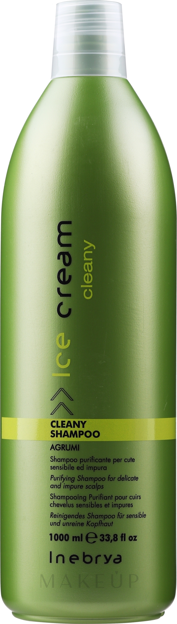 Reinigendes Shampoo für sensible und unreine Kopfhaut - Inebrya Cleany Shampoo — Bild 1000 ml