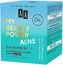 Regenerierende Nachtcreme mit Hanföl und Zink - AA My Beauty Power Acne — Bild N4